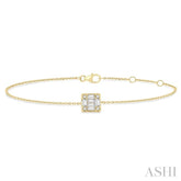1/8 Ctw Petite Fusion Diamond Fashion Bracelet in 10K Yellow Gold
