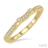 1/10 Ctw Round Cut Diamond Wedding Band in 14K Yellow Gold