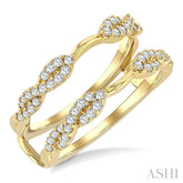 3/8 Ctw Entwined Round Cut Diamond Insert Ring in 14K Yellow Gold