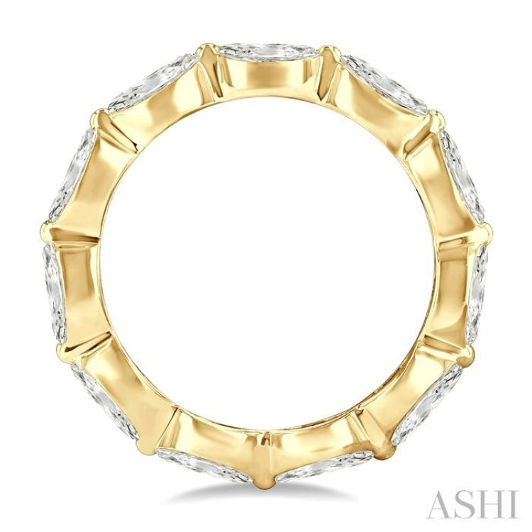 2 Ctw East-West Set Marquise Cut Diamond Eternity Wedding Band in 14K Yellow Gold