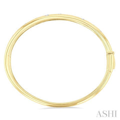 1/2 Ctw Round Cut Diamond Mosaic Fashion Bangle in 10K Yellow Gold