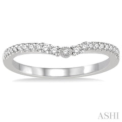 1/5 Ctw Round Cut Diamond Wedding Band in 14K White Gold