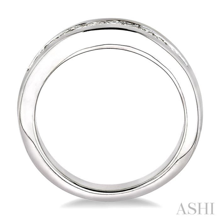 1/2 Ctw Princess Cut Diamond Matching Wedding Band in 14K White Gold