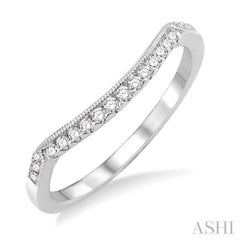 1/5 Ctw Round Cut Diamond Wedding Band in 14K White Gold