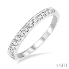 3/8 Ctw Round Cut Diamond Wedding Band in 14K White Gold