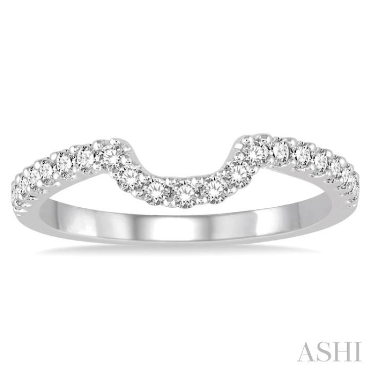 1/3 Ctw Round Cut Diamond Wedding band in 14K White Gold
