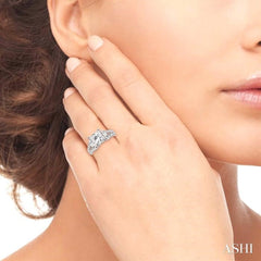 3/4 Ctw Diamond Semi-Mount Engagement Ring in 14K White Gold
