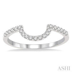 1/4 Ctw Round Cut Diamond Wedding Band in 14K White Gold