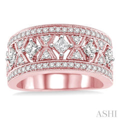 7/8 Ctw Diamond Fashion Band in 14K Rose Gold