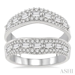 1 1/10 Ctw Diamond Insert Ring in 14K White Gold