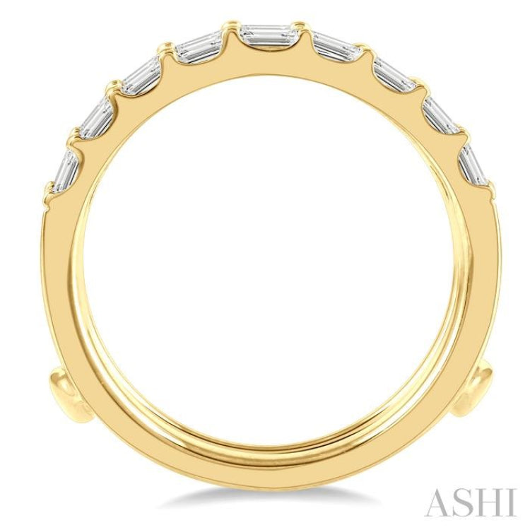 3/4 Ctw Baguette Diamond Insert Ring in 14K Yellow Gold
