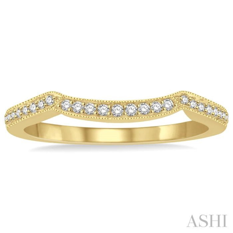 1/6 Ctw Round Cut Diamond Wedding Band in 14K Yellow Gold
