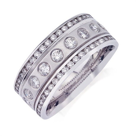 14K White Gold Diamond Ring With 1ctw